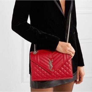 Saint Laurent TriQuilt Monogram Shoulder Bag